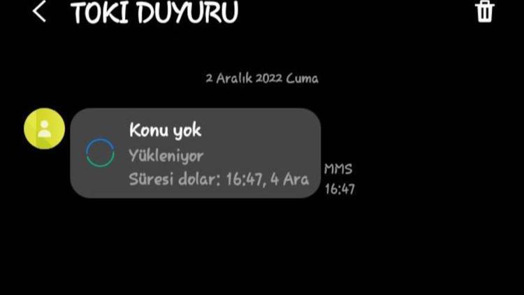 TOKİ Duyuru mesajı nedir TOKİ duyuru MMS mesajı açılmıyor ise ne yapmalı