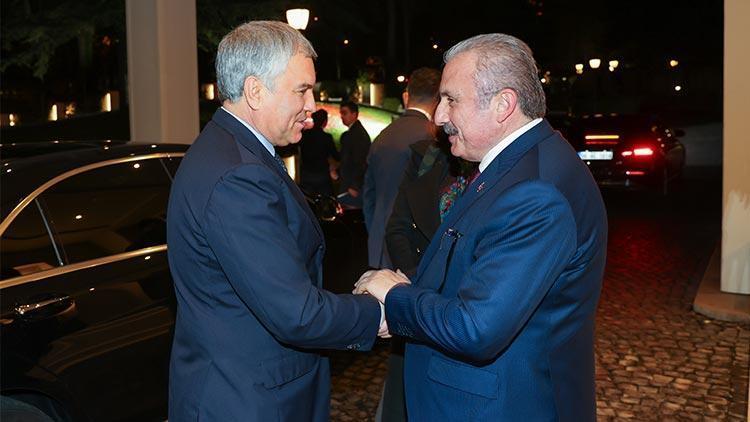 Şentop, Rusya Devlet Duması Başkanı Volodin ile bir araya geldi