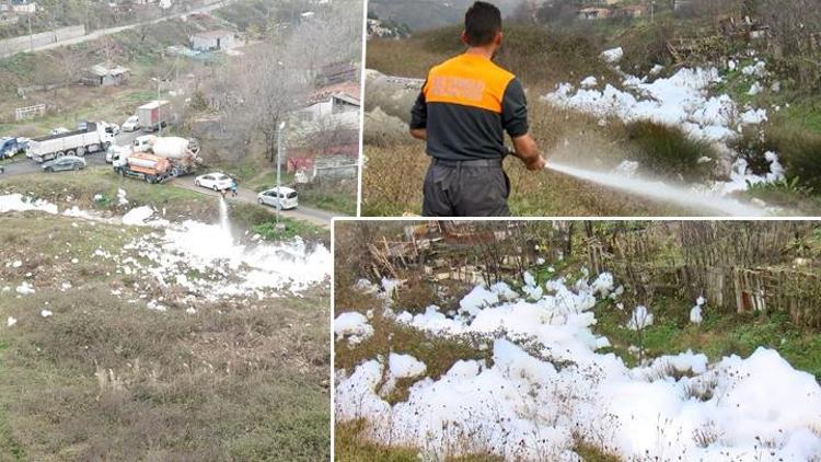 Eyüpsultanda mahalleyi köpük sardı