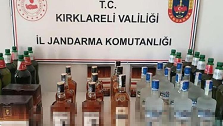 Kırklarelinde yılbaşı öncesi 5 bin 745 litre sahte içki ele geçirildi