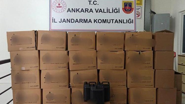 Ankarada 1500 litre etil alkol ele geçirildi