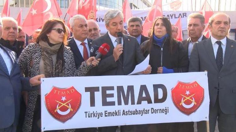 Emekli Astsubaylar Derneğinden BAYKAR önünde açıklama