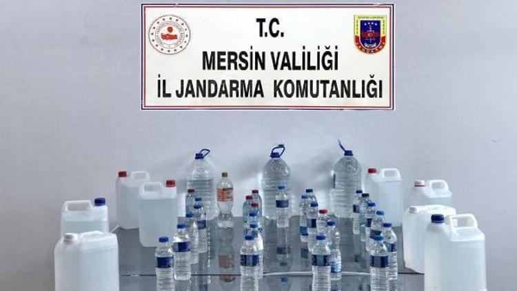 Mersinde 80 litre sahte içki ele geçirildi