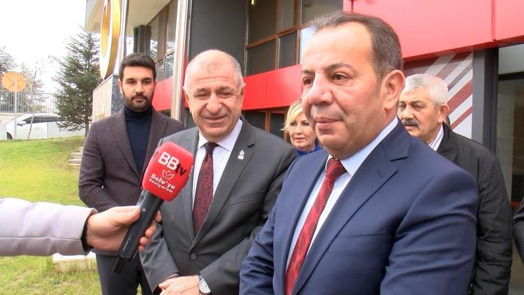 Bolu Belediye Başkanı Tanju Özcandan Ümit Özdağa ziyaret