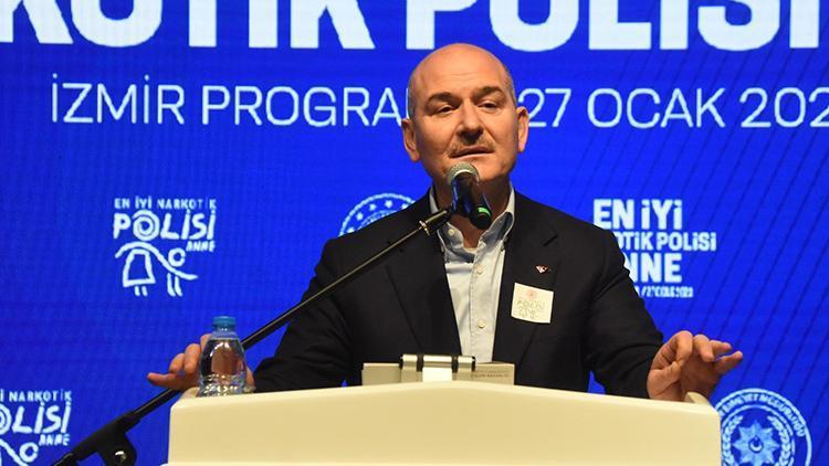 Bakan Soylu İzmirde uyuşturucu ile mücadele mesajını yineledi: Tekrar söylüyorum, ayaklarını kırın