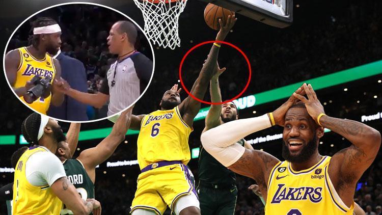 NBAde Boston Celtics - Los Angeles Lakers maçında çok tartışılan karar LeBron James çılgına döndü, hakemler maçtan sonra açıklama yaptı