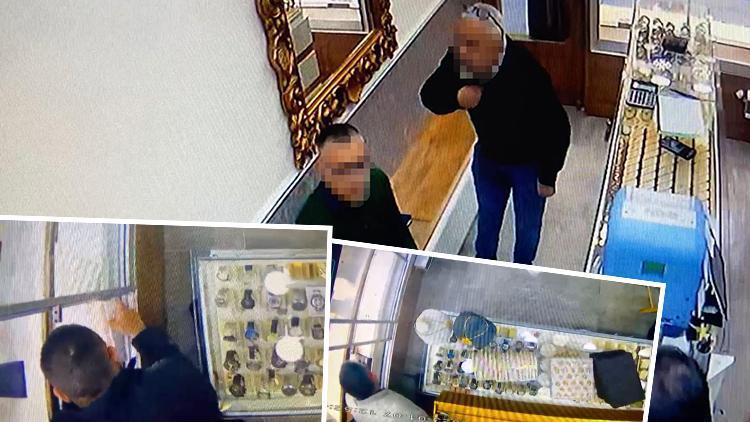 Kuyumcunun vitrinden hırsızlık iddiası Güvenlik kamerası görüntülerini izleyince şaşkına döndüler