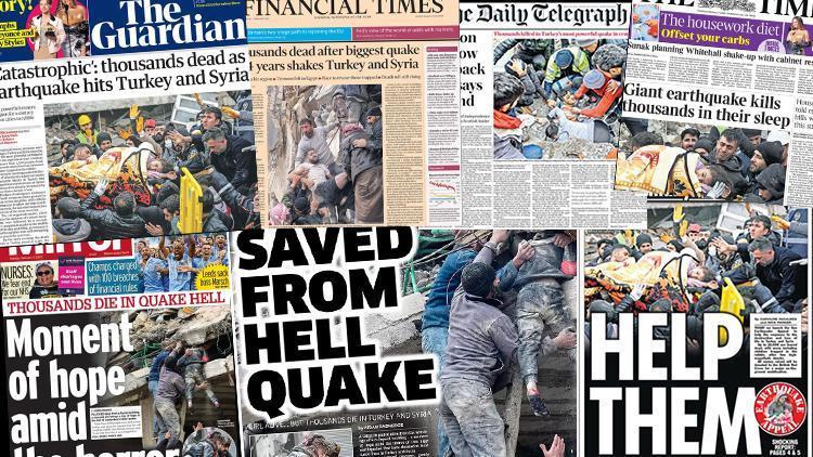 Türkiyenin acısını birinci sayfalarından duyurdular İngiliz gazeteden depremzedeler için yardım kampanyası...
