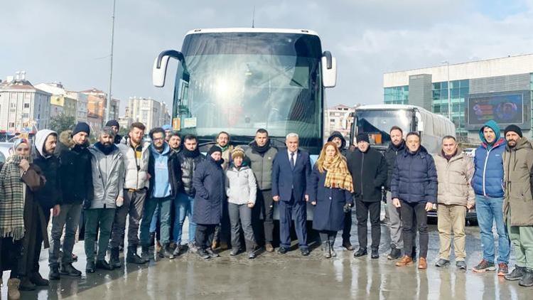 Öğretmenler deprem bölgesine uğurlandı