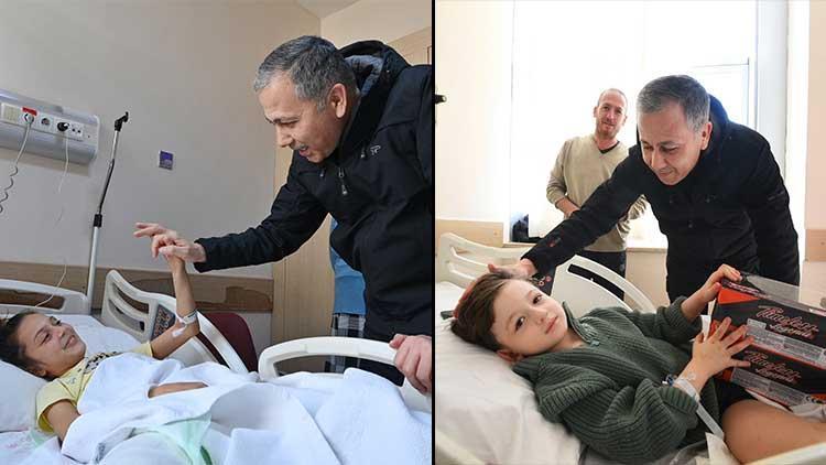 İstanbul Valisi Yerlikaya, depremzede çocukları ve yaralıları ziyaret etti