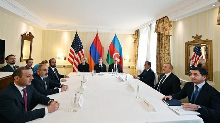Aliyev, Paşinyan ve ABD Dışişleri Bakanı Blinken 3’lü görüşmesi Almanyada başladı