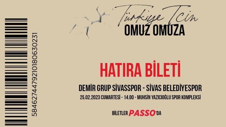 Sivasspor - Sivas Belediyespor maçının hatıra biletleri satışa çıktı