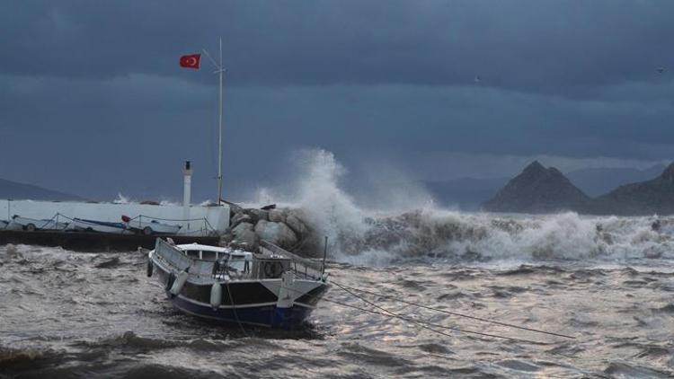 Bodrum ve Kaş arası denizde fırtına uyarısı