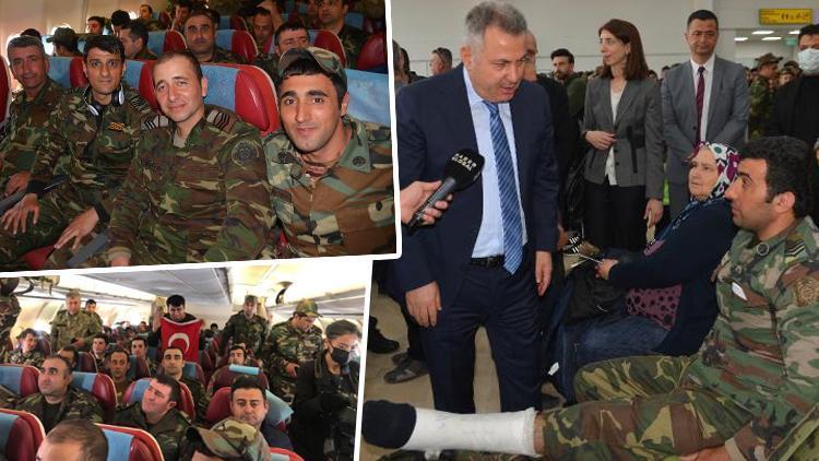 Azeri asker, ayağı kırılmasına rağmen deprem bölgesinden ayrılmamış