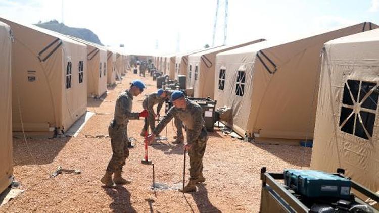 NATO’nun Hatay’daki çadır kentinin inşaatı devam ediyor