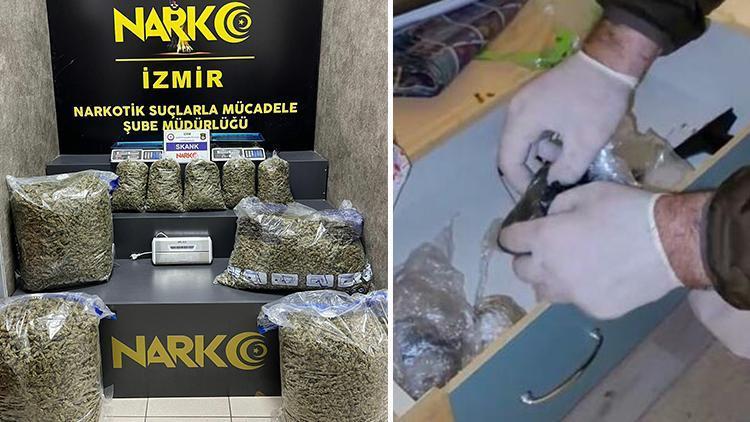 İzmirde 44 kilo 600 gram esrar ele geçirildi