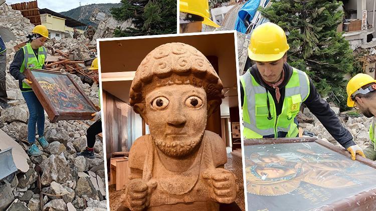 Enkaz arkeolojisiyle 288 eser kurtarıldı... Hitit kralı Şuppiluliumanın heykeli koruma altında