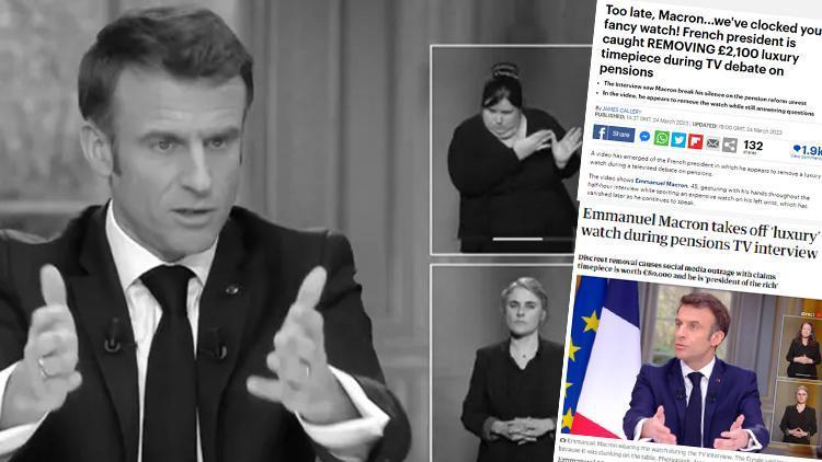 Çok geç Macron, gördük... Fransız lider canlı yayında fena yakalandı