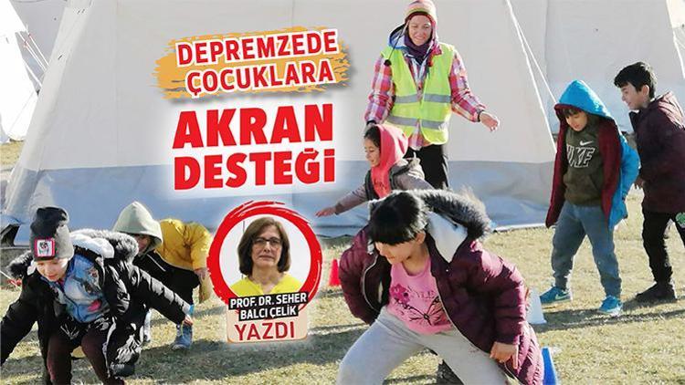 Depremzede çocuklara akran desteği