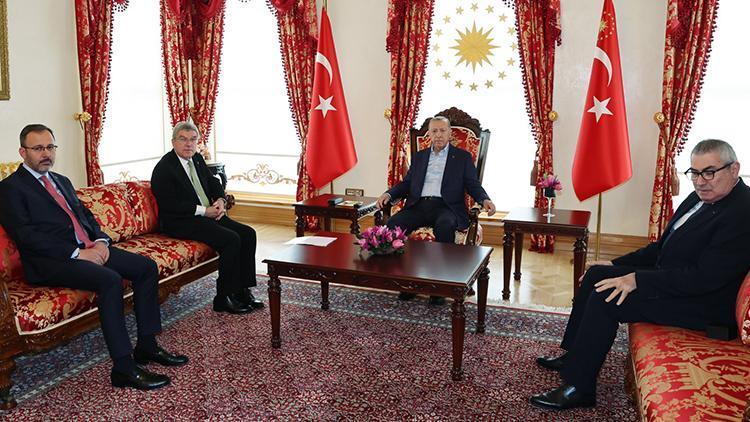 Cumhurbaşkanı Erdoğan, Uluslararası Olimpiyat Komitesi Başkanını kabul etti