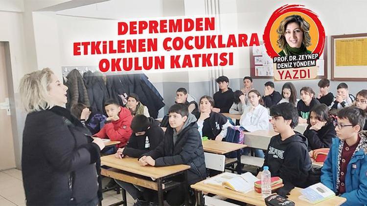 Depremden etkilenen çocuklara okulun katkısı