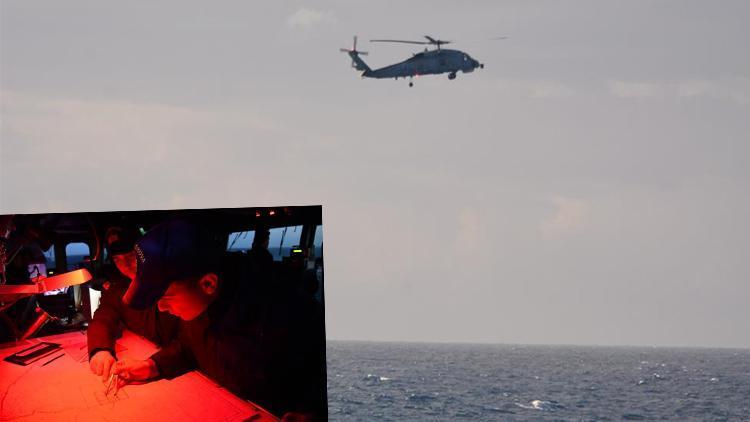 Mehmetçik, batan JOE-2 isimli ticari geminin personelini arama kurtarma faaliyetlerine destek oluyor