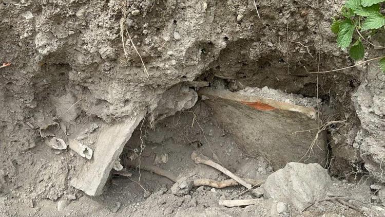 İznik’te Bizans dönemine ait mezar ve insan kemikleri bulundu