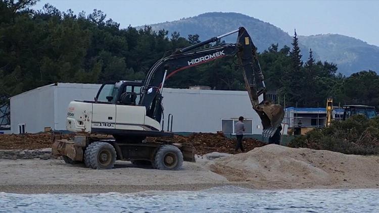 Bodrumda sahile beyaz kum döken firmaya 67 bin lira para cezası
