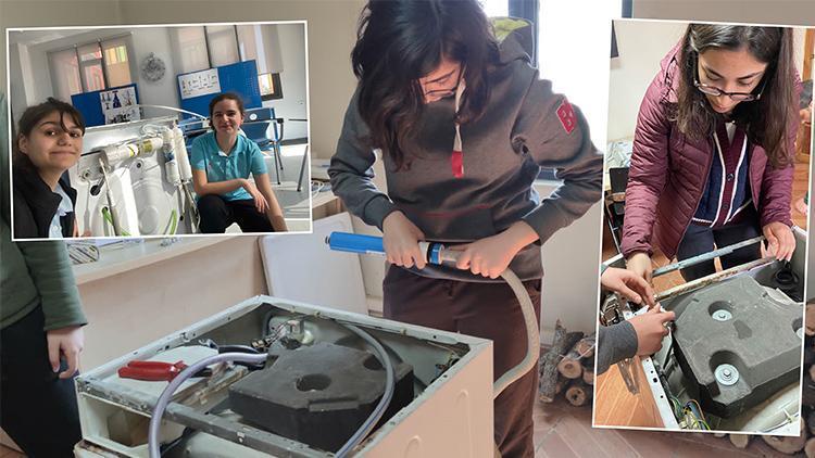 Diyarbakırlı öğrencilerin çevreci çamaşır makinesi dünya birincisi