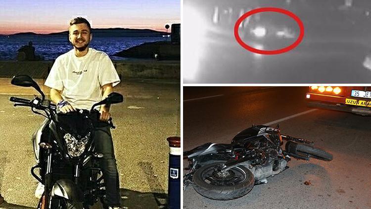 İzmirde motosikletli Çağanın hayatını kaybettiği kaza kamerada