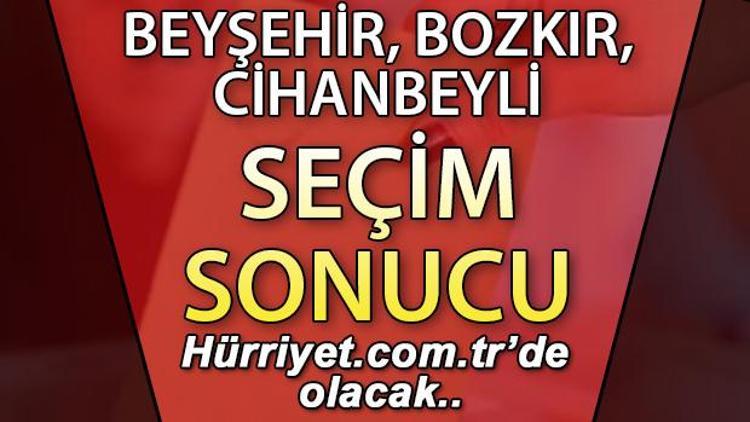 Beyşehir, Bozkır, Cihanbeyli Seçim Sonuçları 2023 hurriyet.com.trde olacak... İşte Konya Beyşehir, Bozkır, Cihanbeyli oy oranları, nüfus bilgileri