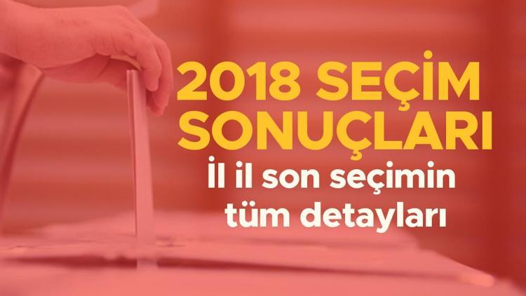 2018 SEÇİM SONUÇLARI TÜM VERİLER | Son seçimin sonuçları partilerin aldığı oy oranları ve illerden gelen oyların tüm bilgileri