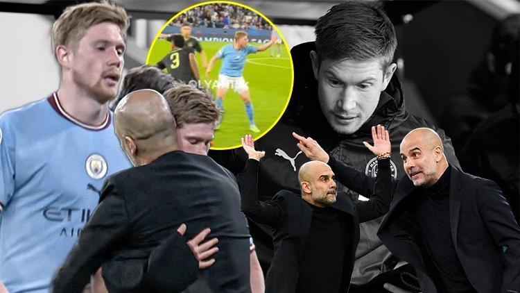 Manchester City - Real Madrid maçında Pep Guardiola ile Kevin de Bruyne arasında gerginlik Kapa çeneni...