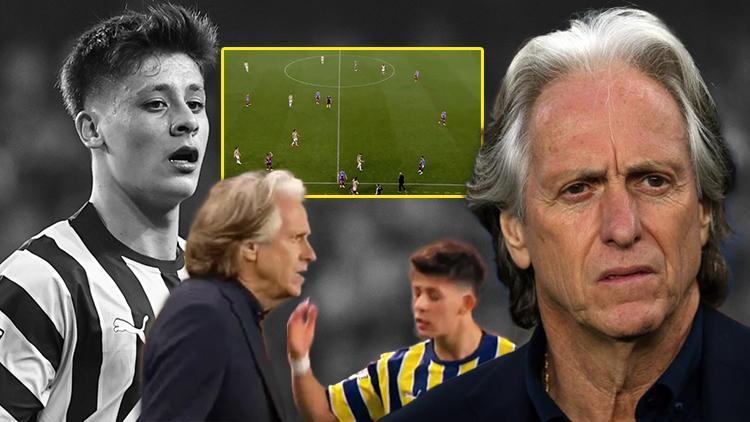 Fenerbahçe - Trabzonspor maçına damga vuran anlar Arda Güler ve Jorge Jesus... Hoş değildi, pozisyonu bir kez daha izleyip...