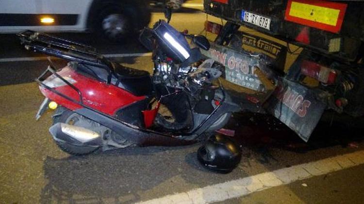 TIRa çarpan motosikletin sürücüsü öldü