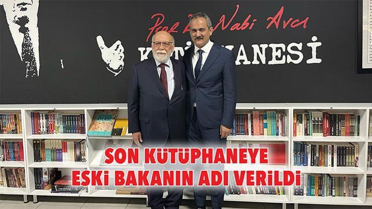 Son kütüphaneye eski bakanın adı verildi