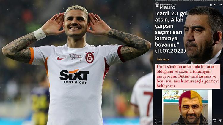 Galatasarayda Mauro Icardiden Ümit Özat paylaşımı Seni sarı-kırmızılı saçla görmeyi bekliyoruz