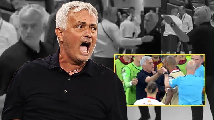 UEFA Avrupa Liginde Sevilla - Roma finalinde Jose Mourinho çılgına döndü Önce Marcao ile tartıştı daha sonra otoparkta hakem Anthony Taylorı bekledi ve...