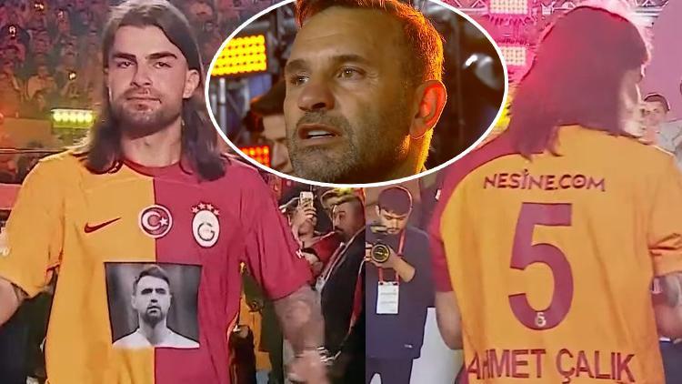 Galatasarayın kupa töreninde Ahmet Çalık unutulmadı Duygusal anlar yaşandı...