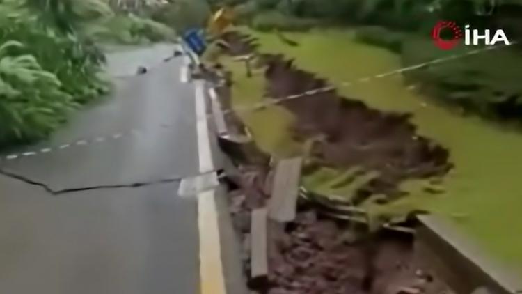 Çinde yollarda yarık oluştu: 3 binden fazla kişi tahliye edildi