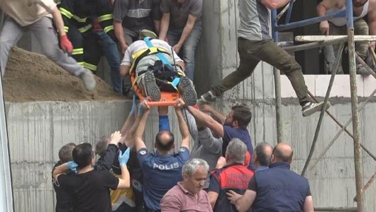 İnşaatta korkunç olay: Baldırına saplanan demirle hastaneye kaldırıldı