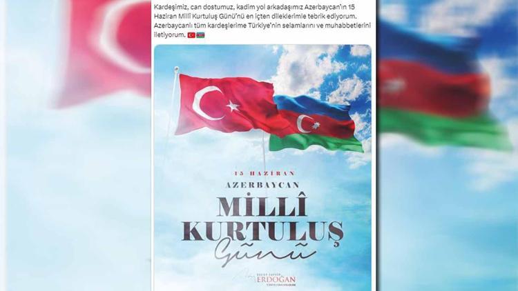 Erdoğan’dan Azerbaycan’a ‘Kurtuluş’ kutlaması