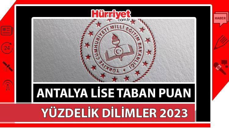 Antalya lise taban puanları 2023 Antalya Anadolu, Fen, İmam Hatip Lisesi taban puanları ve yüzdelik dilim bilgileri
