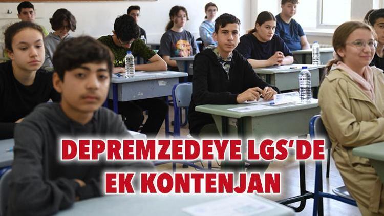 Depremzedeye LGS’de ek kontenjan