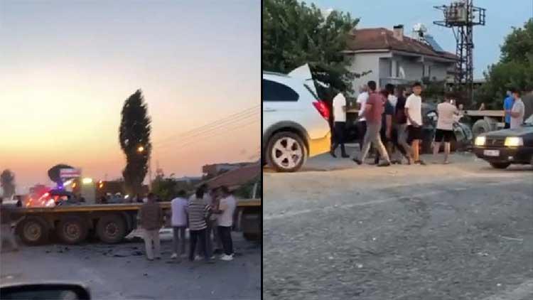 TIRın dorsesine arkadan çarpan otomobil sürücüsü öldü