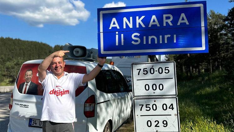 Tanju Özcan, Ankara il sınırına ulaştı
