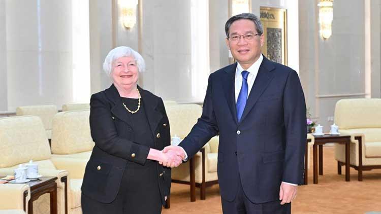 ABD Hazine Bakanı Yellen, Çin Başbakanı Li ile bir araya geldi