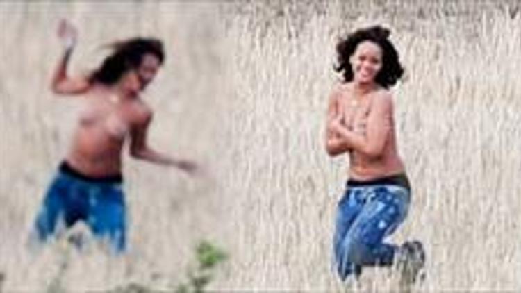 Üstsüz Rihanna çiftçiyi şoke etti