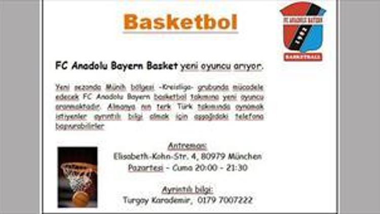 İlanla basketbolcu arıyorlar