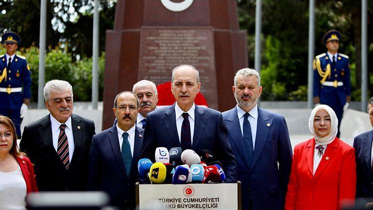 Meclis Başkanı Numan Kurtulmuş Azerbaycanda: Türkiye, Türk devletleri ile ilişkisini önemsemektedir